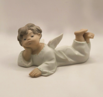 Lladro fekvő angyal 4541 matt 13.5cm