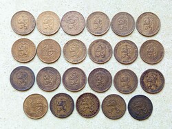 Csehszlovákia 23 db Különböző Érme 1 Korona 1957-1992