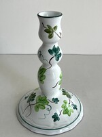 Herend Village Pottery, Herendi majolika borostyán levél mintás gyertyatartó