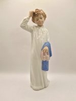 Lladro Nao spanyol porcelán figura fiú hálóingben 27cm