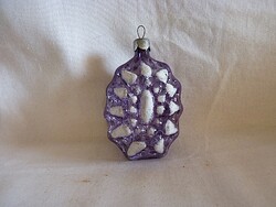 RÉGI ÜVEG KARÁCSONYFADÍSZ - DÍSZES LAMPION"! (ÁTTETSZŐ!)