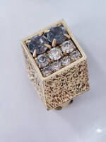 Ritka Paco Rabanne vintage fülklipsz (fél pár) - jelzett, gyűjtői darab (medálnak is kiváló)