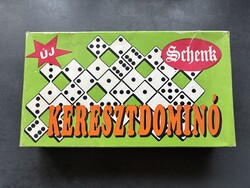Retró Schenk keresztdominó, 40 db-os, eredeti dobozában