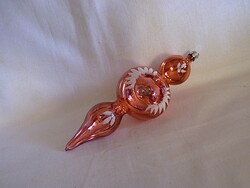 RÉGI ÜVEG KARÁCSONYFADÍSZ! (ÁTTETSZŐ!)