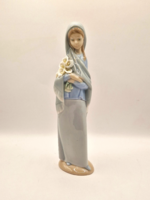 Lladro porcelán hölgy kála lilliommal 4650 23.5cm