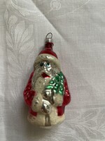 Régi mikulás üveg karácsonyfa dísz, nagyon jó állapotban.