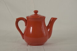 Zsolnay piros porcelán teáskanna A358