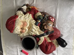 Nagy dőgnehéz 10 kg fenyőfa tartó Mikulás nagyon szép.