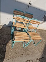 Régi bauhaus kerti székek retro csővázas kerti székek régi vas terasz székek kültéri bútorok