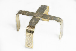 Aranyozott ortodox ezüst ikon tartó