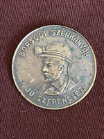 Ritka Borsodi Szénbányák Jó Szerencsét! plakett 1986 szign: PI