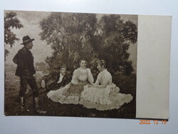 Old mint painting postcard (Sándor Nyilassy: conversation)