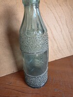 Régi üdítős üveg Erdei Bambi kék üveg retro szénsavas ital