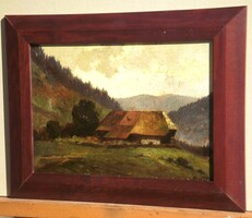 (N) Ismeretlen festő (20.sz.első fele) : Alpesi táj