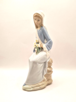 Lladro porcelán hölgy kála lilliommal 4972 23.5cm