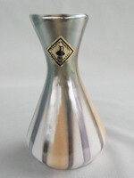 Kerámia Iparművész HSZ retro csíkos váza 13 cm