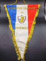 Ritka Vintage FFF Francia Válogatott Csapatzászló (35 cm)