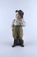 1Z741 Régi Zsolnay - Sinkó porcelán vízhordó kisfiú figura 18 cm