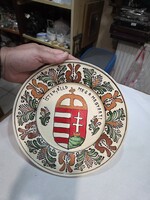 Címeres Korondi kerámia falitál