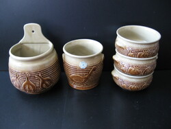 5 db Marzy&Remy Westerwald hagymás és libás tárolók 3 db leveses tálkával egyben