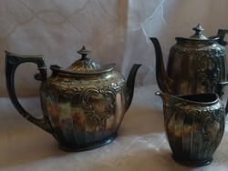 Antik ezüstözött angol tea kiöntő