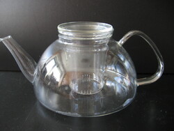 Retro, art deco jénai üveg  teás kancsó