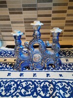 Gyönyörű Alba Iulia kézzel festett porcelán gyertyatartó ​Eladó egy hibátlan állapotú, háromkarú neo