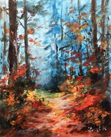 Ősz ragyogás art by Konrad Biro. Lírai szépségű erdőbelső. Egy hét-egy esély. Ne hagyd ki!