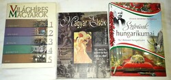 3 db. könyv. Világhíres Magyarok, Hungarikum, Magyar Elsők.