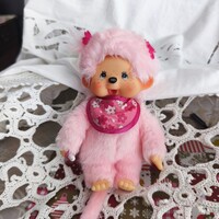 Ritka, rózsaszín, Monchhichi Moncsicsi Seckiguci plüss majmocska   2.