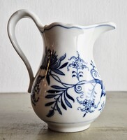 Meissen kék kiöntő, kancsó 15 x 13,5 cm