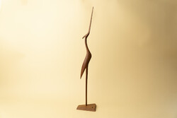 Mid Century Fa Gém / Kézzel faragott / 50 cm magas / Retró Régi