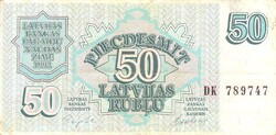 50 rubel rublu rubli 1992 Lettország 2.