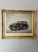 Hispano-Suiza 1931 nyomat/litográfia üvegezett blondel keretben