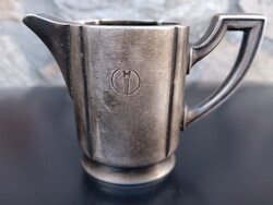 Ezüstözött Berndorf alpakka tejkiöntő  szállodai logóval