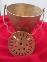 Art deco jegkocka tartó vödör réz rozettával