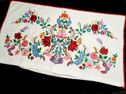 Kalocsai mintával hímzett nagy díszpárna, párna huzat 86 x 48 cm