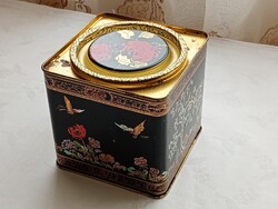 Fém doboz teásdoboz keleti motívumok 1980- retro