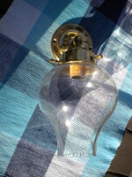 Mennyezeti, fali, falikar réz, szép nagy üvegbúrával