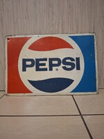 Eredeti Retro PEPSI Dombornyomott Fém Reklámtábla (70-es évek) – 45x30 cm