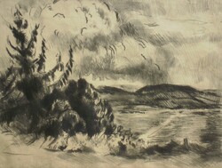 (N) Iván Szilárd (1912-1988) : Tihanyi táj