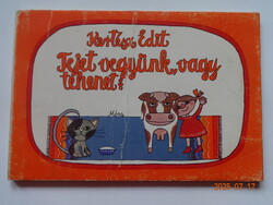 Kertész Edit: TEJET VEGYÜNK, VAGY TEHENET? - kemény lapos mesekönyv (1978)