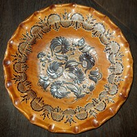 Hódmezővásárhelyi Agyagipari szövetkezet 1997 Nagy Imre fazekas és Nagy Béláné népi iparművész  tál