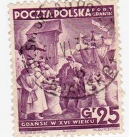 Danzig Szabad Város - lengyel postahivatal emlékbélyeg 1938