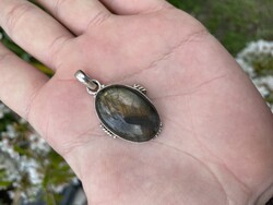 Női 925 Ezüst Medál Labradorit kővel!