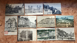 10 db régi háború előtti budapesti képeslap, 1900 és 1930 közöttiek
