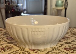 Zsolnay fehér "pogácsás, pörköltes" tál/kínáló 20 x 7,5 cm