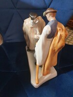 Herendi porcelán búcsúzkodó juhászok
