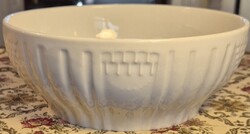 Zsolnay fehér "pogácsás, pörköltes" tál/kínáló kb.: 20 x 7,5 cm