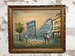 Impresszionista stílusú festmény. 48.5x 39 cm.